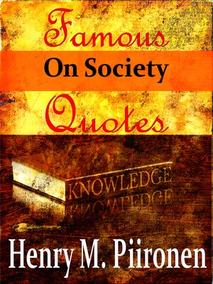 cover image of Famous Quotes on Society